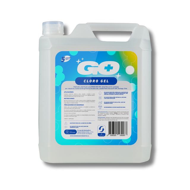 Cloro gel concentrado GO+ 5 litros - Rindemás